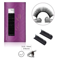 Özgürce Ipek Kirpik, 0,10MM, D Kıvrım, 14MM Uzunluk, Doğal ve Dolgun Görünüm