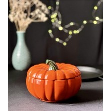 Feyza Design Büyük Boy Dekoratif Kavanoz, Bal Kabaklı Sunumluk ve Şekerlik