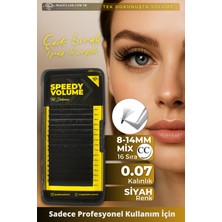 Özgürce Speedy Volume Auto-Fan Ipek Kirpik Çek Bırak 8/14MM Mix 16 Sıra