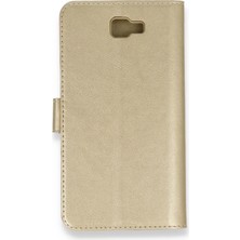 Olinea Galaxy J7 Prime Kılıf S Kapaklı Kılıf - Gold