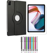 TekNetStore Xiaomi Redmi Pad 10.6 Uyumlu 360° Dönebilen Tablet Kılıfı Kalem Ekran Koruyucu 3lü Set