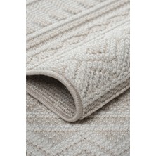 Anutya Home Krem Bej Iskandinav Modern Tasarım Sisal Bukle Özel Ölçü Salon Oturma Odası Koridor Halısı Yolluk