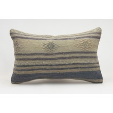 Kilim Wholesale El Yapımı Kilimden Yapılmış Vintage Kırlent Kılıfı, Yün, 30X50 cm