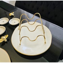 Feyza Design Gold Metal Tabaklık ve Organizer, Şık ve Pratik Tepsi Seti