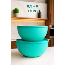 Feyza Design Yumuşak Kapaklı Saklama Kabı Seti, 8,5l ve 6l, Pratik ve Şık