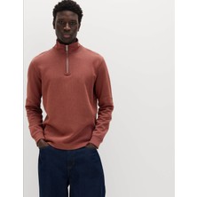 Marks & Spencer Pamuklu Karışımlı Yarım Fermuarlı Sweatshirt
