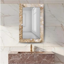 Glitglass Holografik Iridyum Efektli Dikdörtgen Duvar Aynası - Geometrik Tasarım Cam Ayna