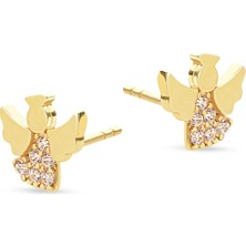 goldkupe 14 Ayar Altın Taşlı Melek Küpe 1,24 gr