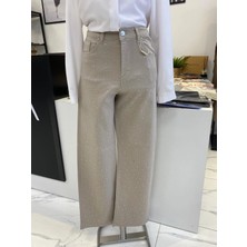 La Carte Jeans Üzeri Taşlı Pantalon