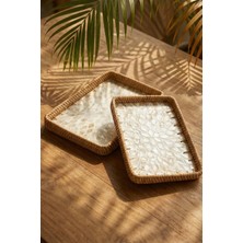 Acar Palma Dikdörtgen Bambu Sunum Tepsi Seti