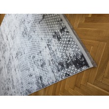 Badelya Home Oslo Krem Gri Premium Bambu Kadife Ince Sık Dokuma Özel Kesim Salon Koridor Halısı