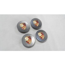 Fabrikasyon 4 x Porsche Panamera 970-971 Çelik Jant Göbek Seti 77MM Füme