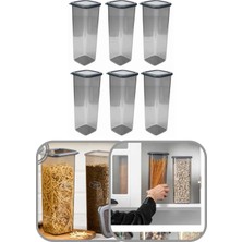 Feyza Design 2000 ml Şeffaf Kare Saklama Kabı, Silikon Kapaklı, Hava Geçirmez, Çok Amaçlı