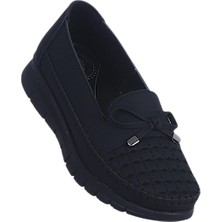 Ayakcenter Ayzen A725 Siyah Kadın Günlük Babet Ayakkabı