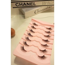 Özgürce Doğal Görünümlü Çok Kez Kullanılabilen Ipek Takma Kirpik Seti