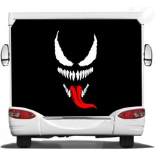 Sticker Dizayn Venom Korkunç Öfke Sticker - Araba Oto Motosiklet Karavan Cam Sticker - 00138
