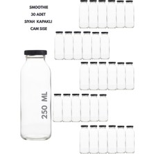 Feyza Design 30 Adet 250 ml Şeffaf Meyve Suyu Şişesi, Metal Kapaklı, Boş Cam Şişe