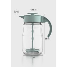 Renga Spiro 1700 ml Yeşil Kapaklı Cam Karıştırma Sürahisi 111030