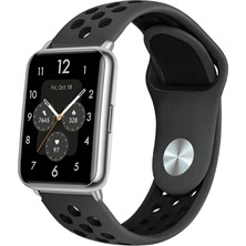 Huawei Watch Fit 2 Uyumlu Delikli Spor Silikon Saat Kordonu – Nefes Alabilir Delikli Tasarım, Dayanıklı, Rahat & Spor Için Ideal