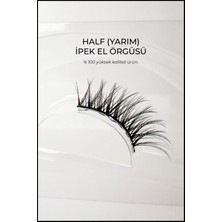 Özgürce Yarım Boy Ipek Kirpik, Doğal ve Hafif Görünüm, Köşelere Takılan Takma Kirpik