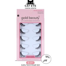 Özgürce Yarım Kirpik Seti, 5 Çift, Doğal ve Wispy Görünüm, Takma Kirpik Seti