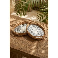 Acar Palma Oval Bambu Sunum Tepsi Seti