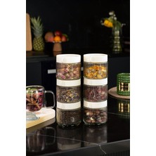 Feyza Design 6'lı Cam Kavanoz Seti, Mutfak ve Saklama Için, Küçük Boy, 12 Parça