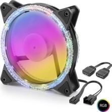 Skygo Kasa Fanı Kristal Argb 12 cm - Siyah ND2663