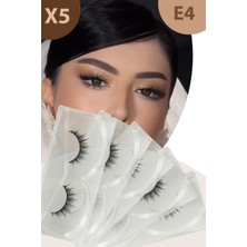 Özgürce 5 Çift Doğal Görünümlü Tam Boy Kısa Ipek Takma Kirpik E4