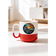 BB DESIGN Doğa Tasarımlı Baskılı Seramik Pro Kupa Bardak 330ML