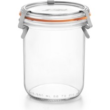 Feyza Design 3'lü Klipsli Cam Kavanoz Seti, 580 Ml, Pratik ve Şık Saklama Çözümü