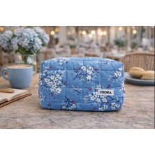 Miora Bag Mavi Çiçekli Makyaj Çantası-Düzenleyici&organizer