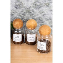 Feyza Design 3’lü Cam Saklama Kabı Seti, 800ML, Top Kapaklı, Filtre ve Türk Kahvesi Için