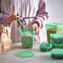 Feyza Design Yeşil Plastik Saklama Kabı Seti, Pratik ve Şık Mutfak Çözümü