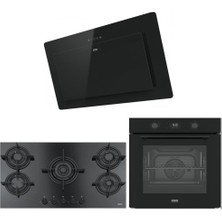 Franke Siyah Airfry Ankastre Set (Fma 97 P As Tbk - Franke Fhcr 905 4g Tc He Bk C - Franke Fno 905 Bk)