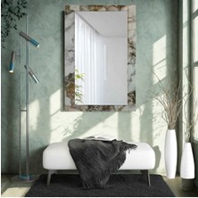 Glitglass Premium Serisi Mermer Görünümlü Dekoratif Boy Aynası - Modern Salon Antre Aynası