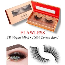 Özgürce Uzun Çekik Çift Katlı 3D Faux Mink Takma Kirpik, Hacimli ve Lüks