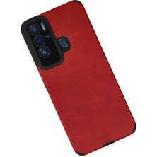 Epilons Tecno Pova Neo Kılıf Loop Deri Silikon - Kırmızı