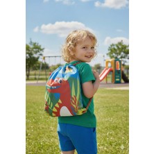 Vavbaby Sevimli Dinazor Desenli Çocuk Ipli Sırt Çantası - Deniz ve Plaj Çantası