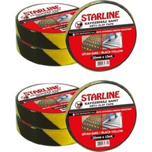 Starline Kaydırmaz Bant 50MM x 15MT (Sarı Siyah) 2 Adet