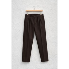 Gambocci Erkek Beli Lastikli Pileli Baggy Kumaş Pantolon