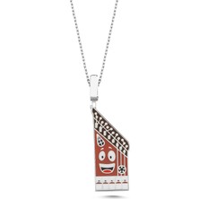 Kayra Gümüş Kanun Mineli Rodyum Kaplama Kolye GMS14