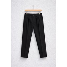 Gambocci Erkek Beli Lastikli Pileli Baggy Kumaş Pantolon