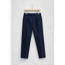 Gambocci Erkek Beli Lastikli Pileli Baggy Kumaş Pantolon