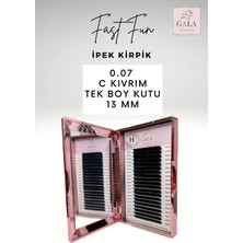 Özgürce 13 mm Hızlı Eğimli Ipek Kirpik, 0.07 Kalınlık, C Kivrimi