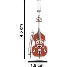 Kayra Gümüş Çello Mineli Rodyum Kaplama Kolye GMS20