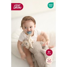 Bebekevi Oeko-Tex® Sertifikalı Bej Ayıcıklı Bebek Emzik Askısı - Emzik Tutucu