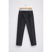 Gambocci Erkek Beli Lastikli Pileli Baggy Kumaş Pantolon