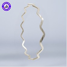 E-Gümüş 925 Ayar  Gümüş Zigzag Ajda Bilezik