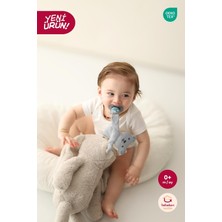 Bebekevi Oeko-Tex® Sertifikalı Bej Ayıcıklı Bebek Emzik Askısı - Emzik Tutucu